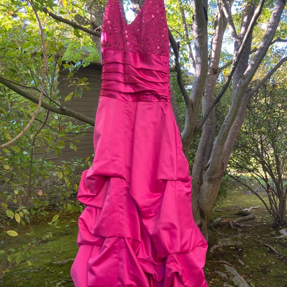 Pink Halter Prom Dress